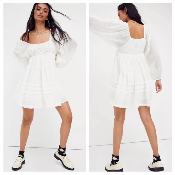 Free People Dresses & Skirts - Free People White Long Sleeve Dress